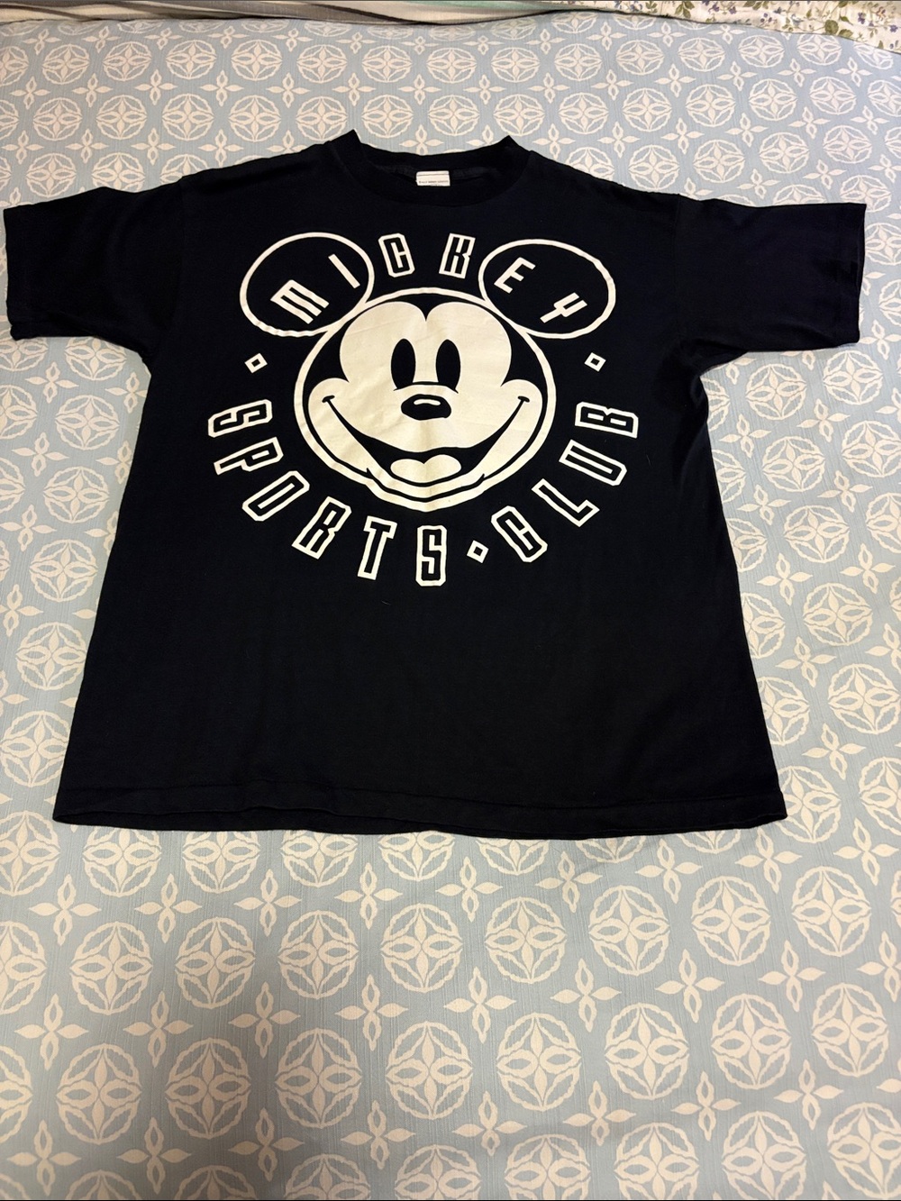 Vintage Disney Mickey Mouse Sports Club Black Graphic T-Shirt